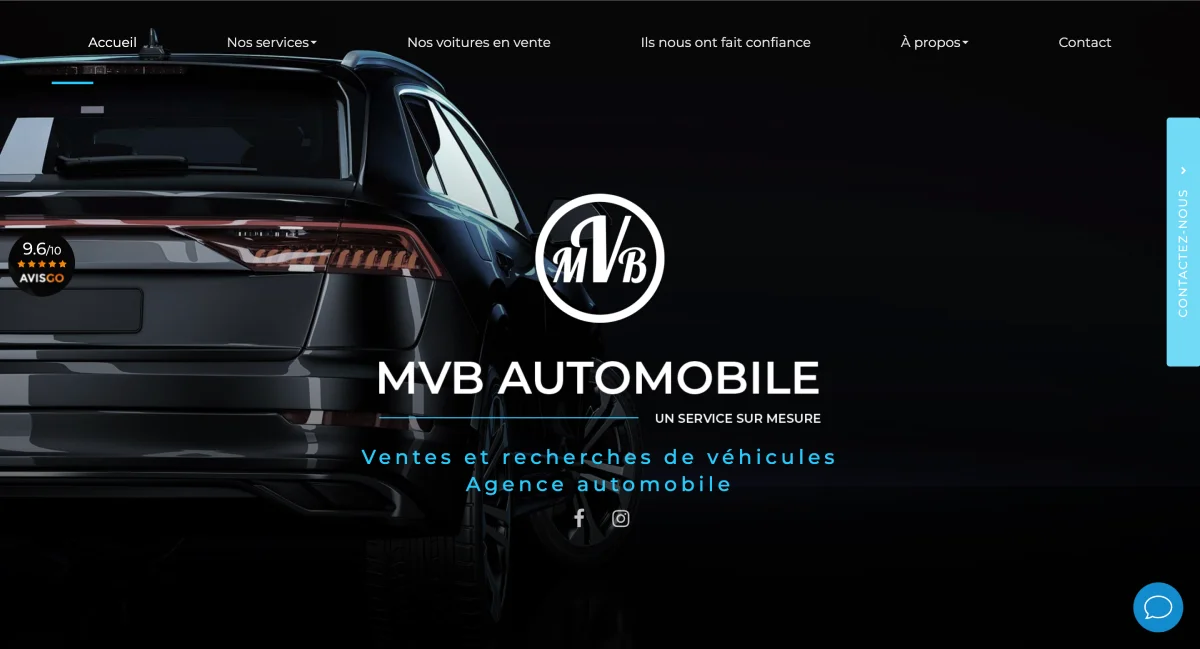 MVB Automobile, réalisation chez Cliken Web Pro