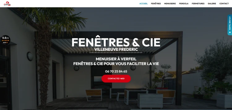 Intégration Drupal 9 — Site vitrine Fenêtres & Cie, menuisier à Verfeil