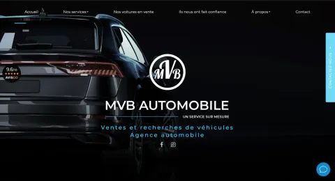 MVB Automobile, réalisation chez Cliken Web Pro